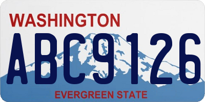 WA license plate ABC9126