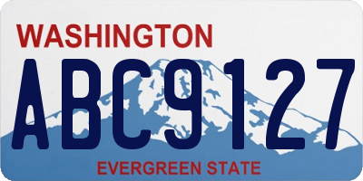 WA license plate ABC9127