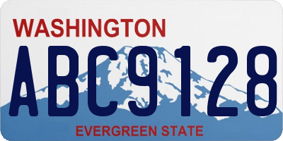 WA license plate ABC9128