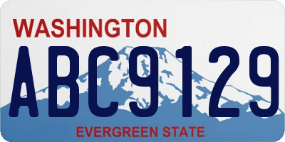 WA license plate ABC9129