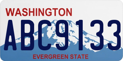 WA license plate ABC9133