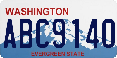 WA license plate ABC9140