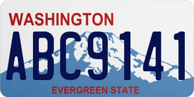 WA license plate ABC9141