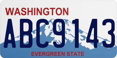 WA license plate ABC9143