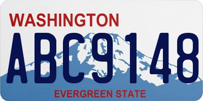 WA license plate ABC9148