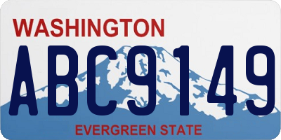 WA license plate ABC9149