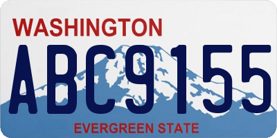WA license plate ABC9155