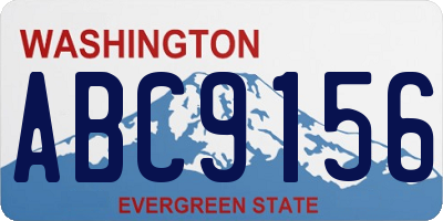 WA license plate ABC9156