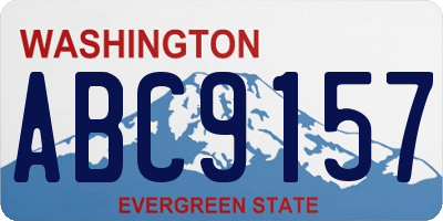WA license plate ABC9157