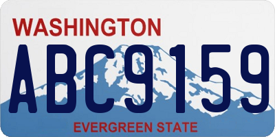 WA license plate ABC9159