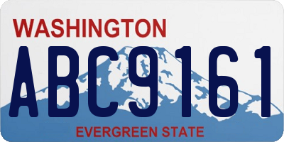 WA license plate ABC9161