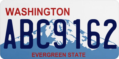 WA license plate ABC9162