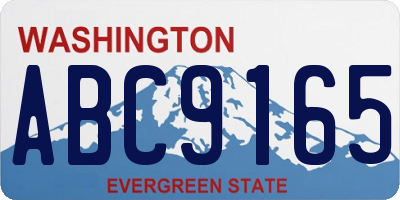 WA license plate ABC9165