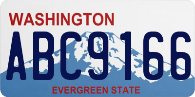 WA license plate ABC9166