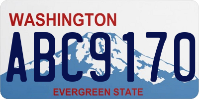 WA license plate ABC9170