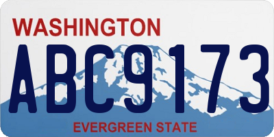 WA license plate ABC9173