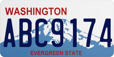 WA license plate ABC9174
