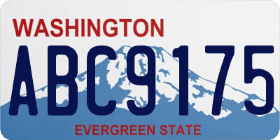 WA license plate ABC9175