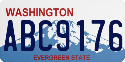 WA license plate ABC9176