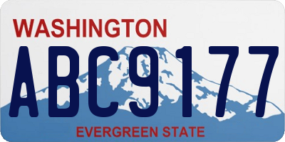 WA license plate ABC9177
