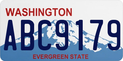 WA license plate ABC9179