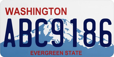 WA license plate ABC9186