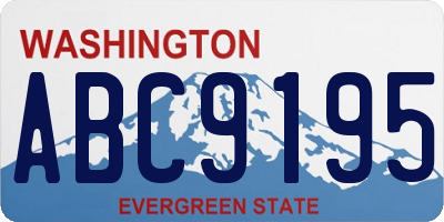 WA license plate ABC9195