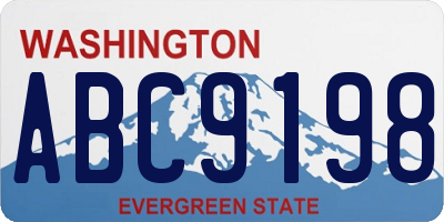 WA license plate ABC9198