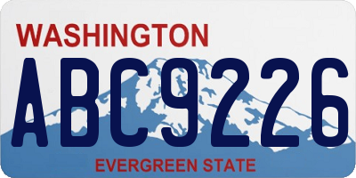 WA license plate ABC9226