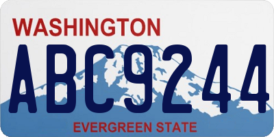 WA license plate ABC9244
