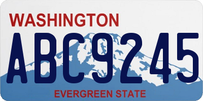 WA license plate ABC9245