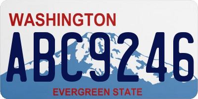 WA license plate ABC9246