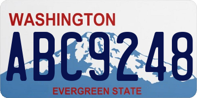 WA license plate ABC9248