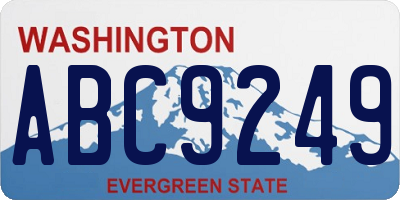 WA license plate ABC9249
