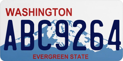 WA license plate ABC9264