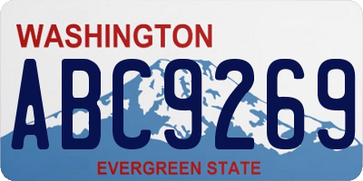 WA license plate ABC9269