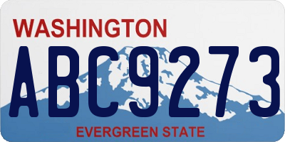 WA license plate ABC9273