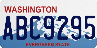 WA license plate ABC9295