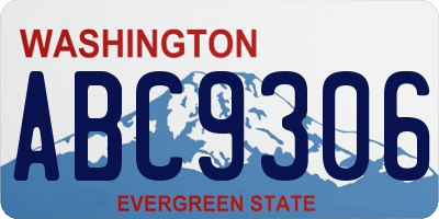 WA license plate ABC9306