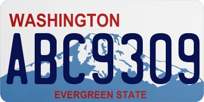 WA license plate ABC9309