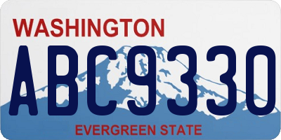 WA license plate ABC9330