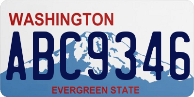 WA license plate ABC9346