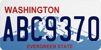 WA license plate ABC9370