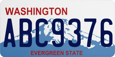 WA license plate ABC9376