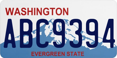 WA license plate ABC9394