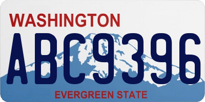WA license plate ABC9396