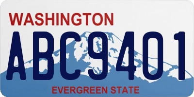 WA license plate ABC9401