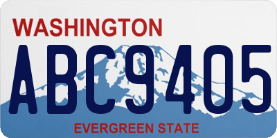 WA license plate ABC9405