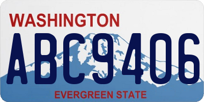 WA license plate ABC9406