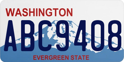 WA license plate ABC9408